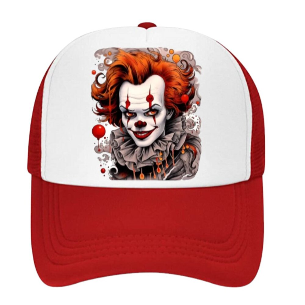 Poker Hat Adjustable Snapback Trucker Hat Smiling Clown Joker Hat Scary Clown